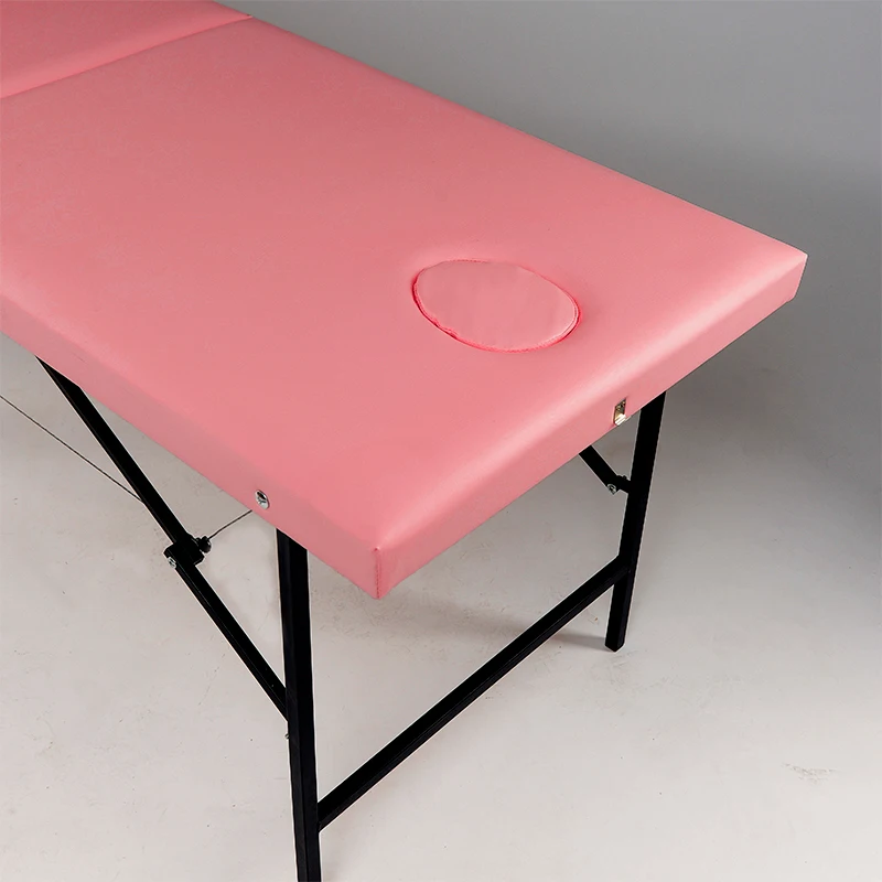 Massage table with face cut color pink size 180/60/70. Couch for eyelash extension massage tattoos. Tables & Beds Salon Furniture Commercial |