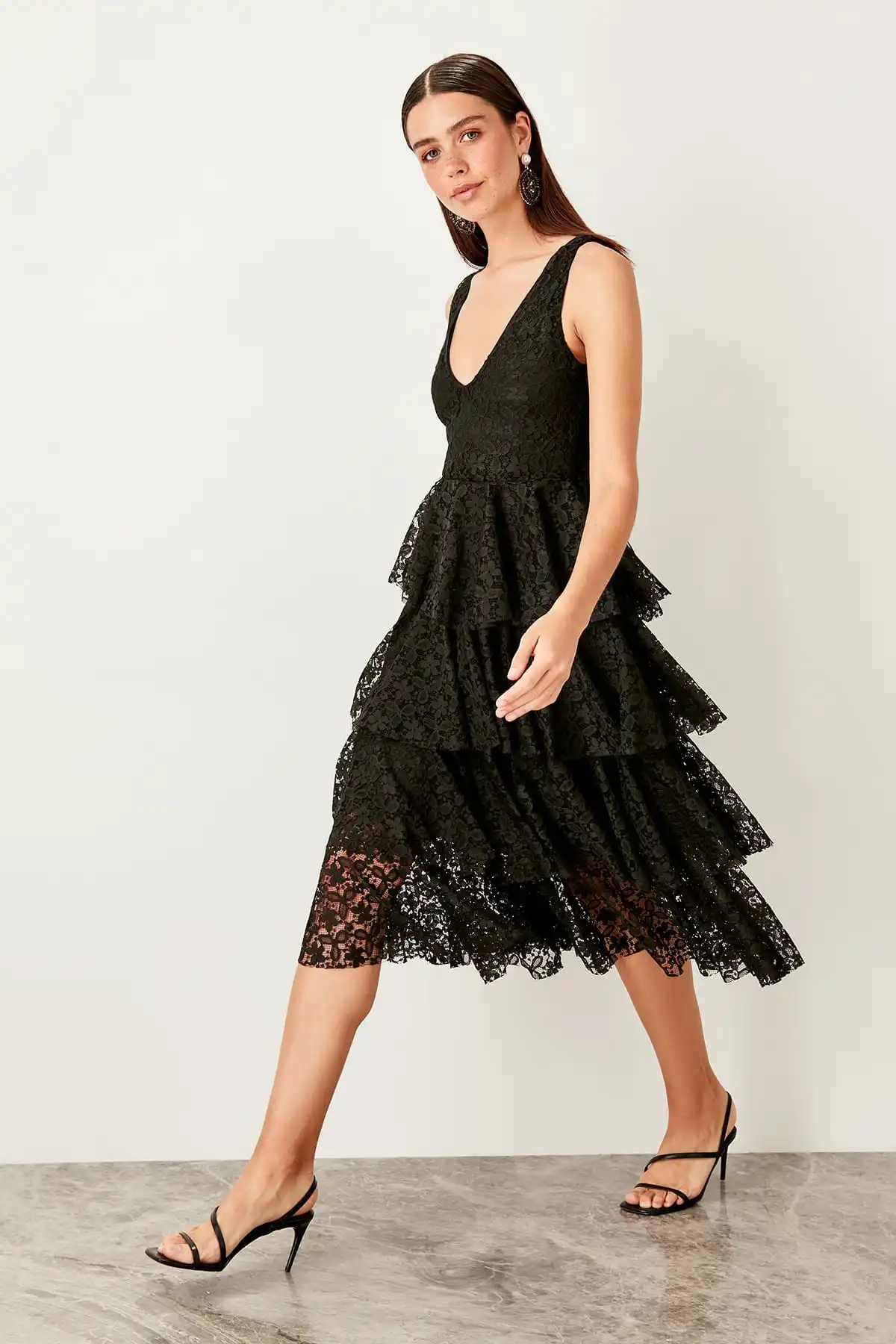 Trendyol платье с оборками TPRSS19DU0223|Женские платья| |
