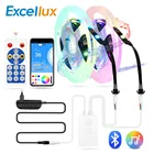Светодиодная лента WS2811 Dream color с Bluetooth-контроллером, RGB светильник ная лента с синхронизацией музыки 5050, адресная цифровая светодиодная лента, подсветка