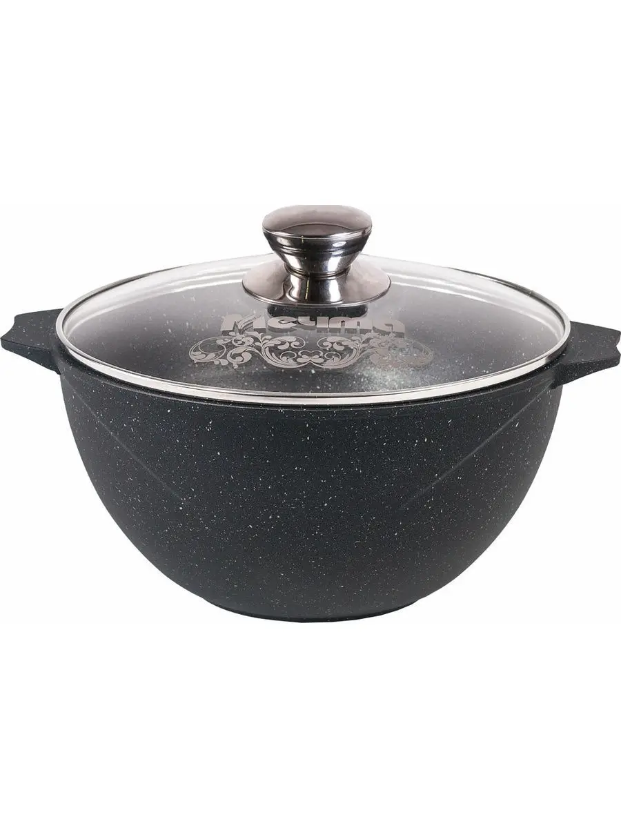 Kazan for plow dream with lid cast thick wall non-stick coating granite black 6L. Item No. 56802. | Дом и сад