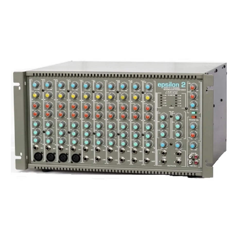 Epsilon2 мощный ed миксер 2x500 ватт эхо реверберации 10 каналов 4 XLR Mic/Line Native инструмент