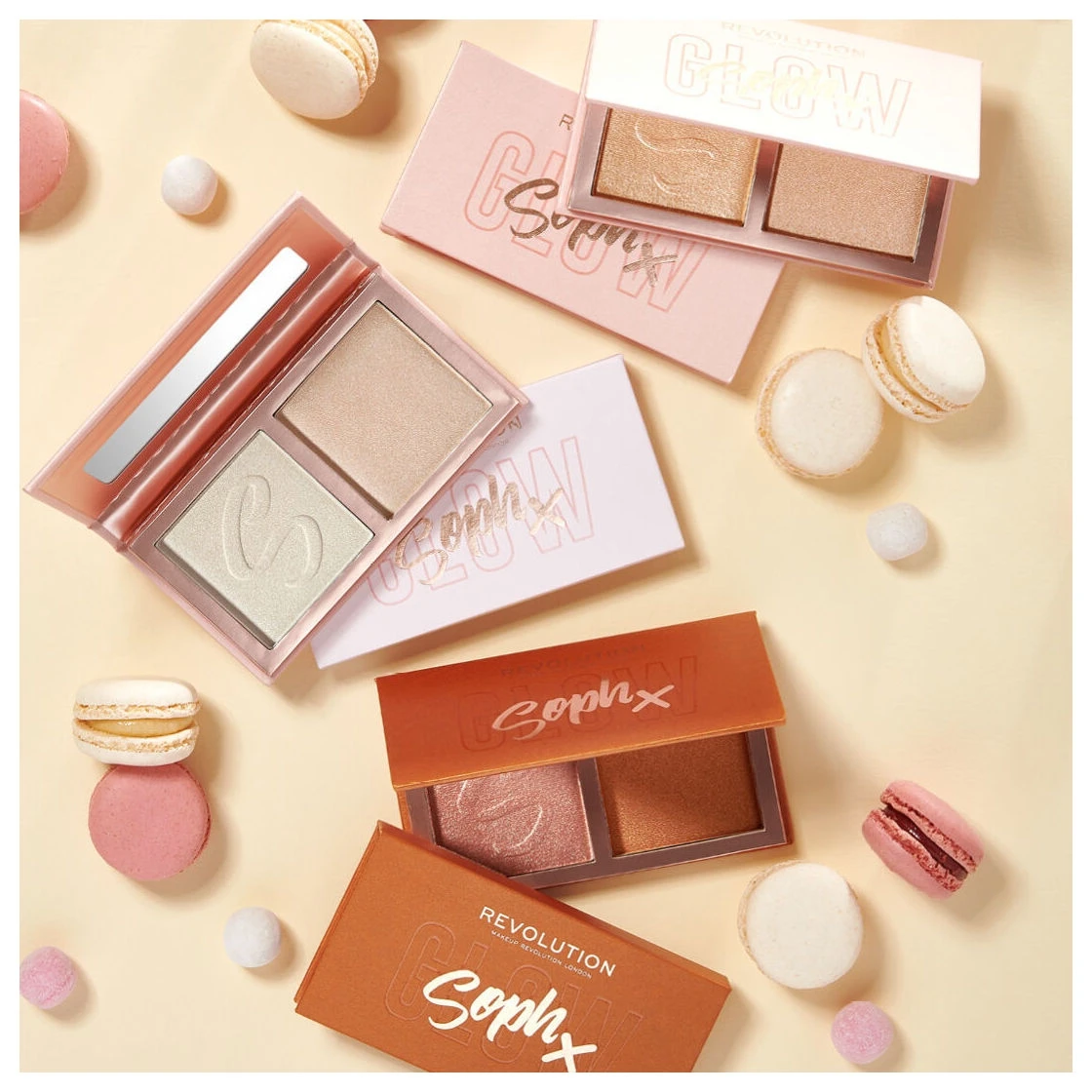 Makeup Revolution Палетка хайлайтеров Soph X Face Palette Duo |