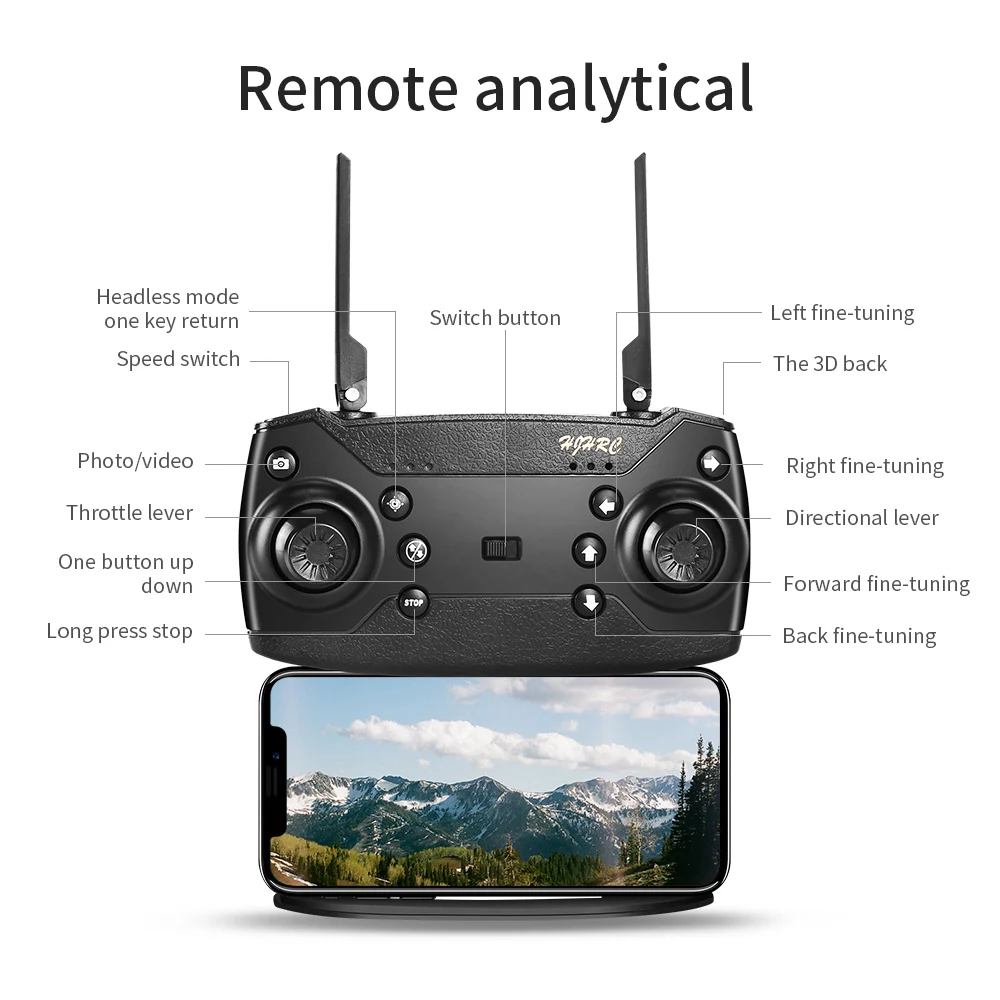 Дрон с длинным временем полета и широкоугольной камерой 4K Wi-Fi Fpv Квадрокоптер