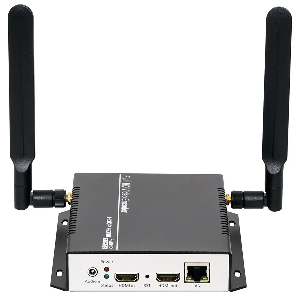 

HEVC Video Audio to RTSP RTMP RTMPS M3U8 SRT Streaming Encoder Wireless H265 H.264 HD Video to IP Stream Encoder IPTV WIFI