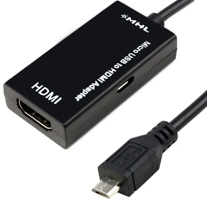 Кабель адаптер переходник MHL - HDMI micro USB для подключения смартфона к монитору 15 см |