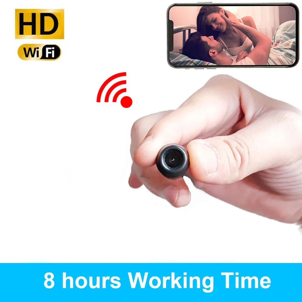 

1080P HD WIFI Mini Camera Nanny Video Recorder with Cell Phone App Small Covert Security Cam Motion Detection Hid Den IP Kamera