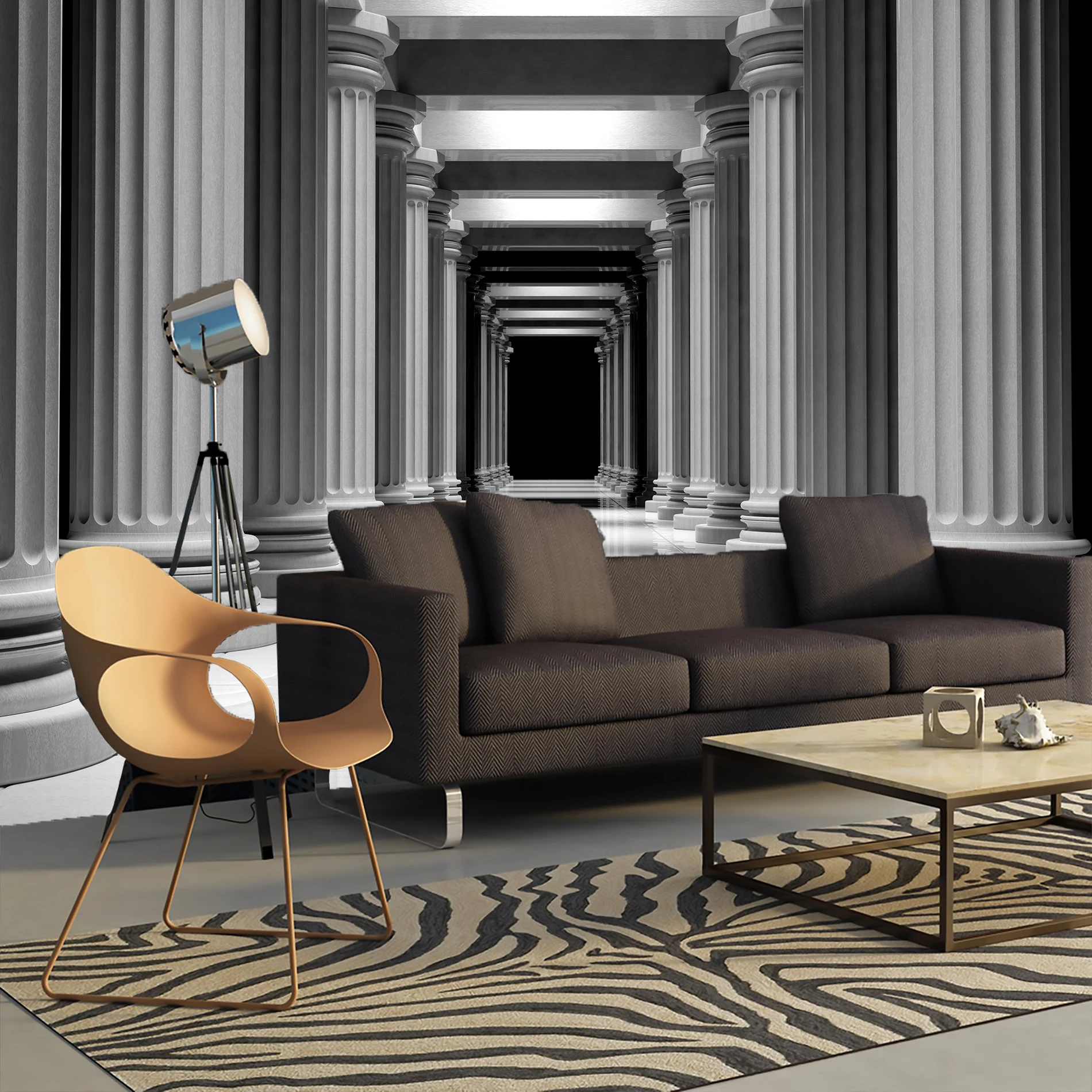 3D Фотообои обои на стену колонны абстракция заказ для зала кухни спальни детской