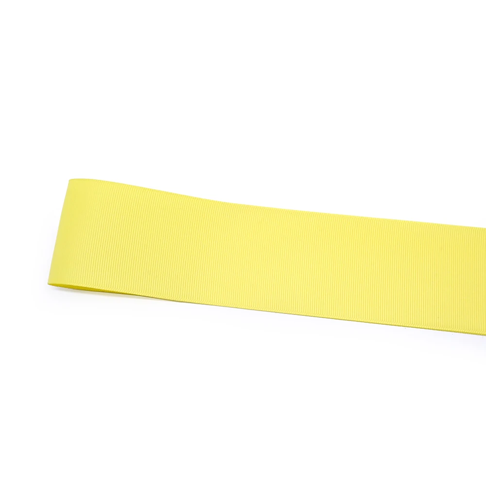 Ширина 38 мм 100% полиэстер 1 5 дюйма однотонная гладкая корсажная лента 50Y желтая -