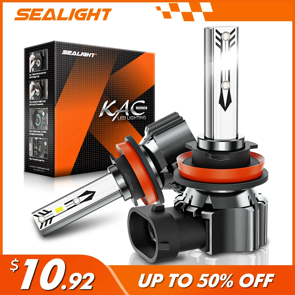 Светодиодные противотуманные фары SEALIGHT K1 50 Вт 9005 лм Canbus H7 H4 H11 9006/HB3 9008/HB4 6000K для Audi