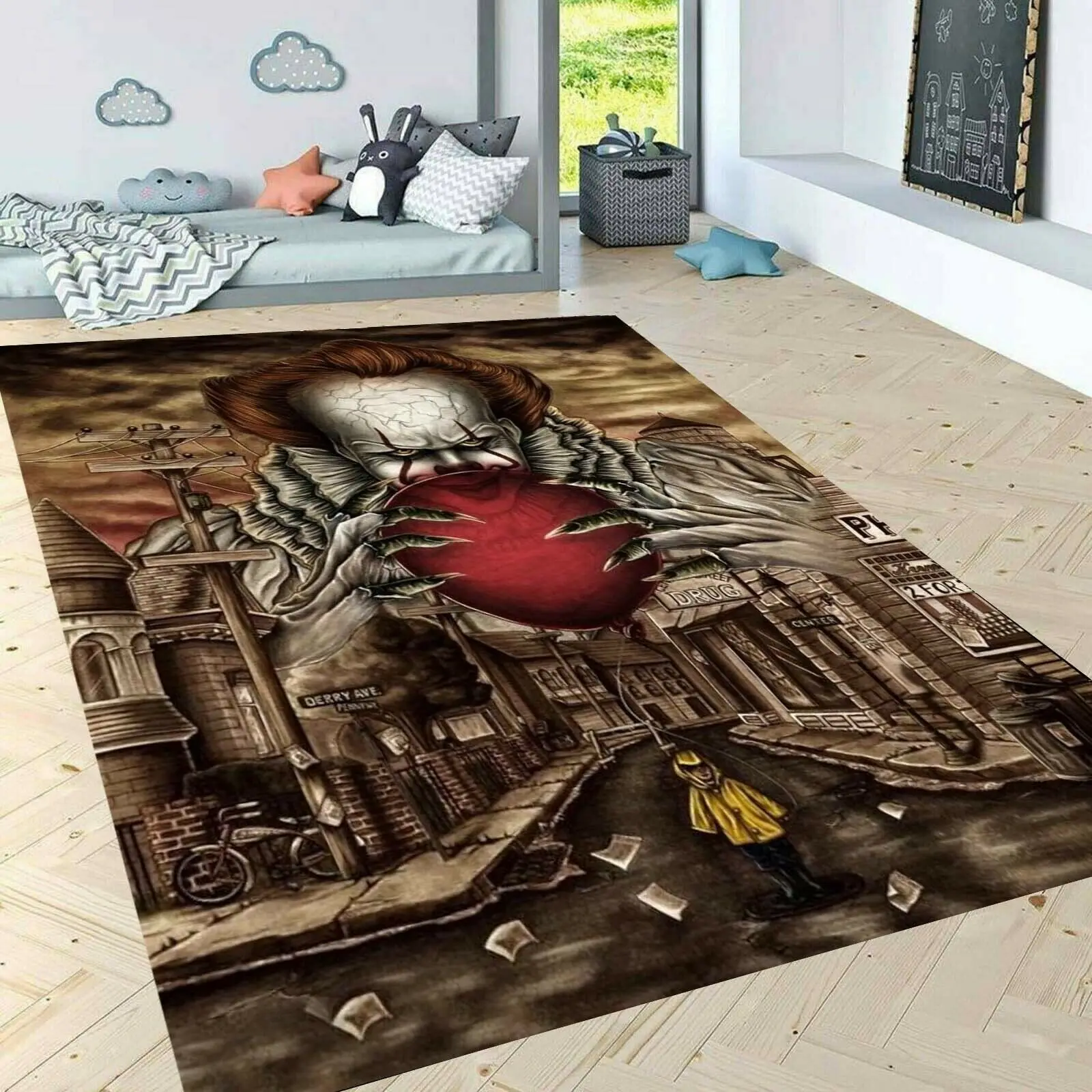 

Pennywise 5 ковер с узором, нескользящий ковер для пола, ковер для подростков, ТУРЕЦКИЙ КОВЕР