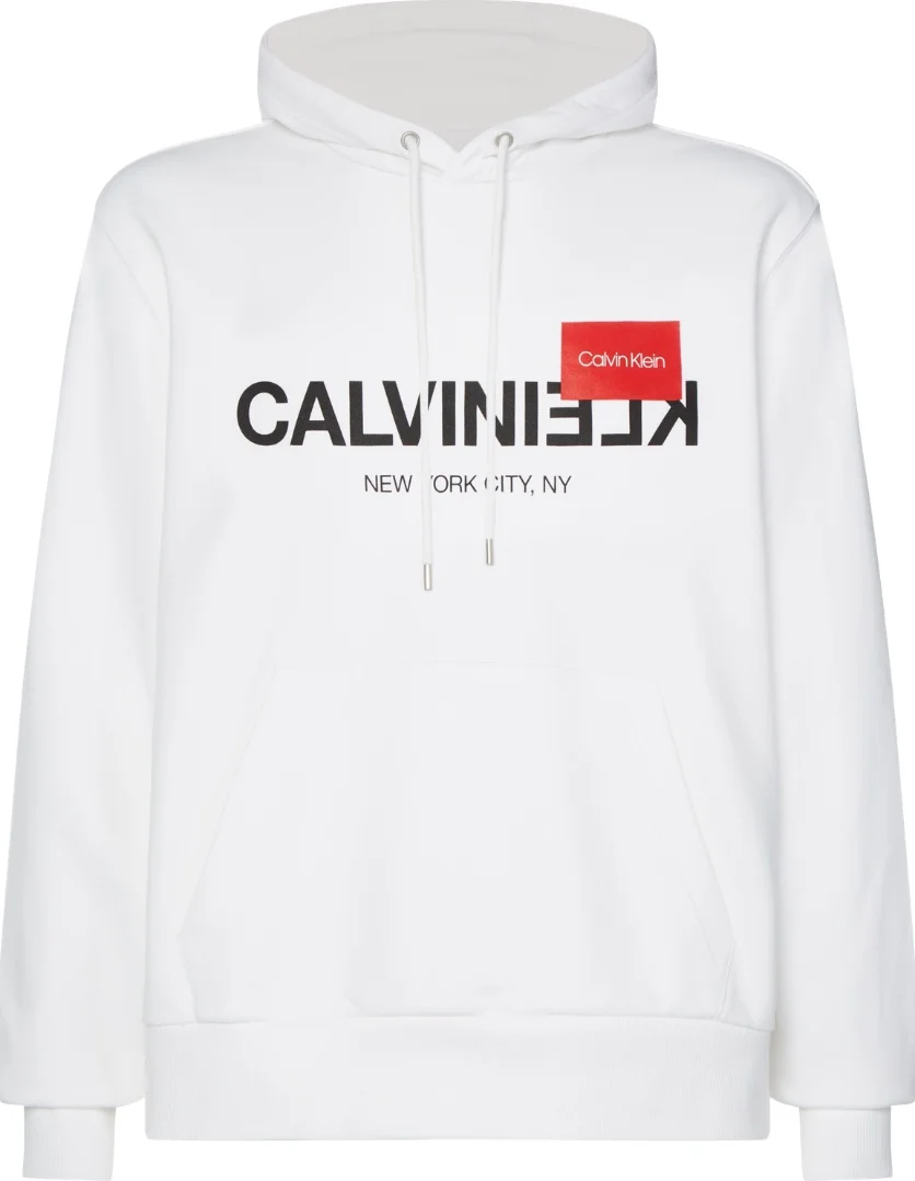 Мужская толстовка CALVIN KLEIN K10K104702 TEXT REV HD YBS CLASSIC WHITE |