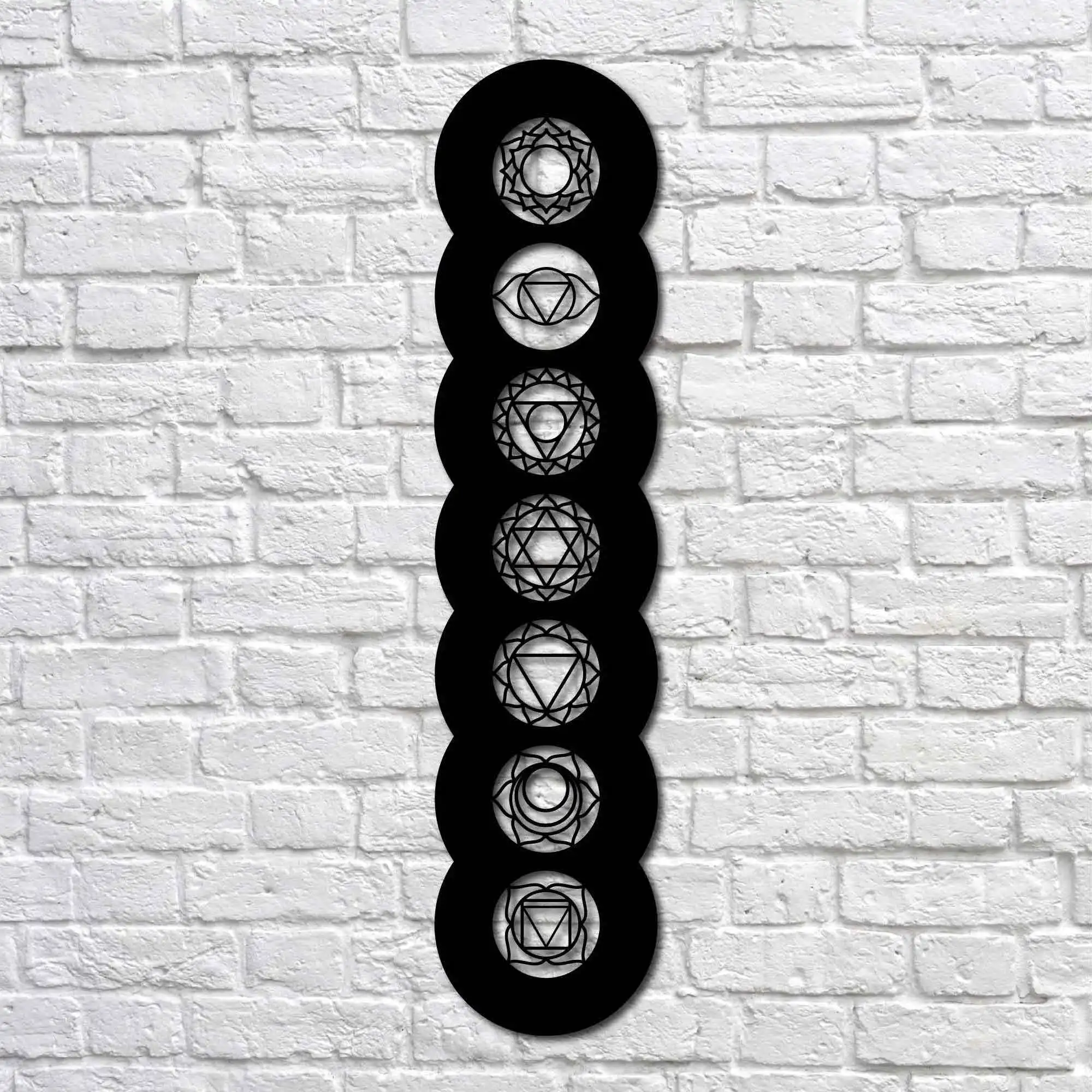 

Metal Wall Art Chakras in II Interior Decoration Home Decor Wall Hanging Home Decoration Wall Art 100x23 cm