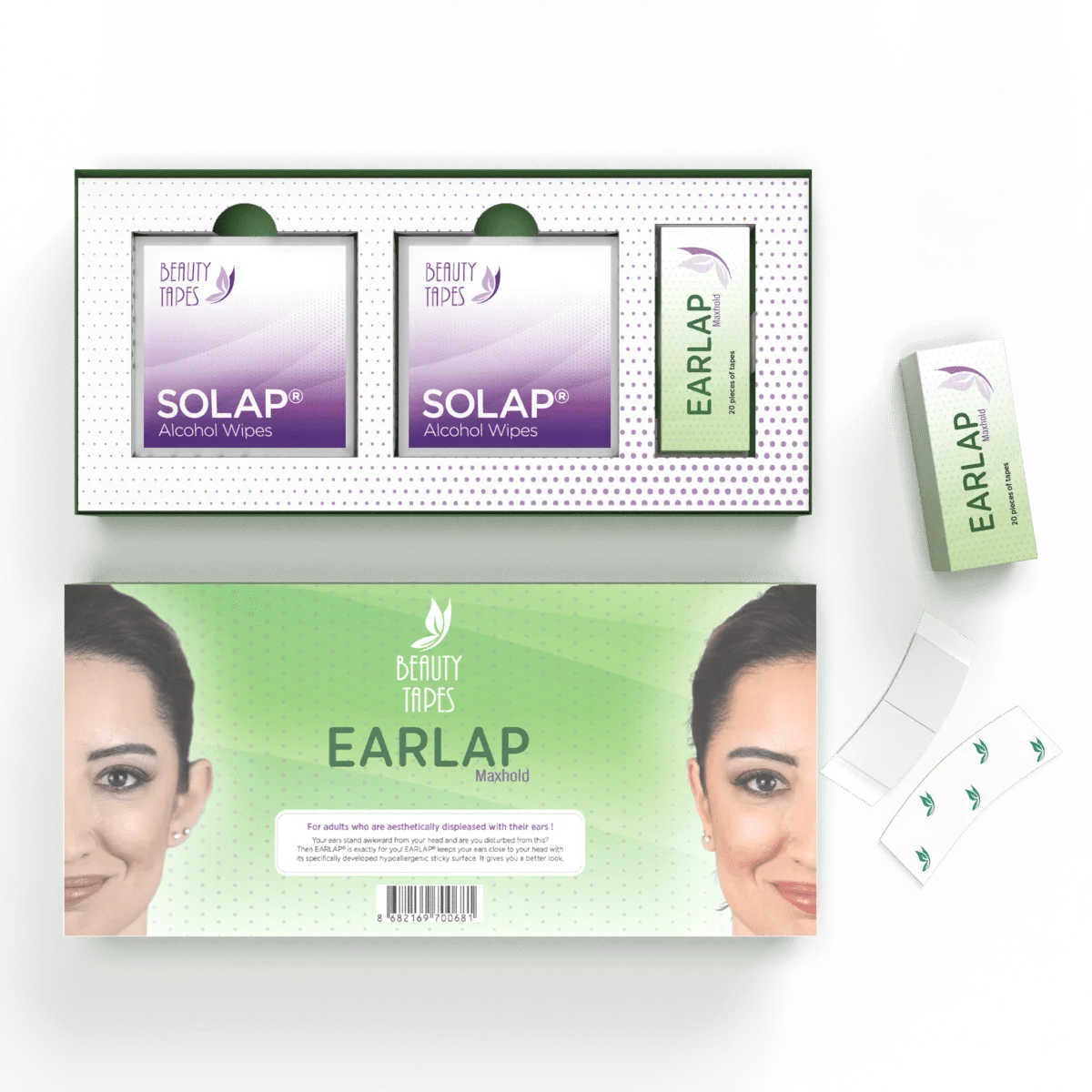 Protruding or being Ear Aesthetic Trimmer Strong Grip Bands 