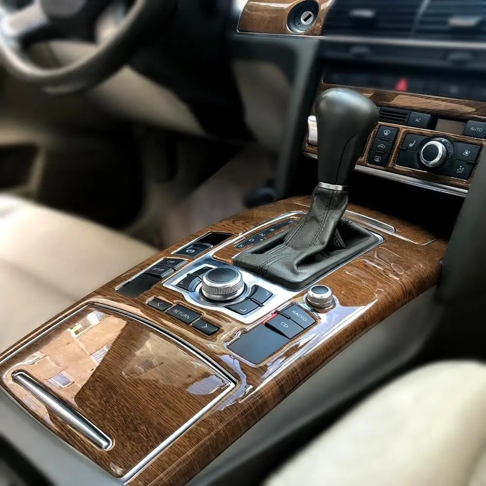 

For 2005 - 2011 Audi A6 Interior Full Decortaive Frame Set Dash Piano Black Silver Wood Carbon Fiber