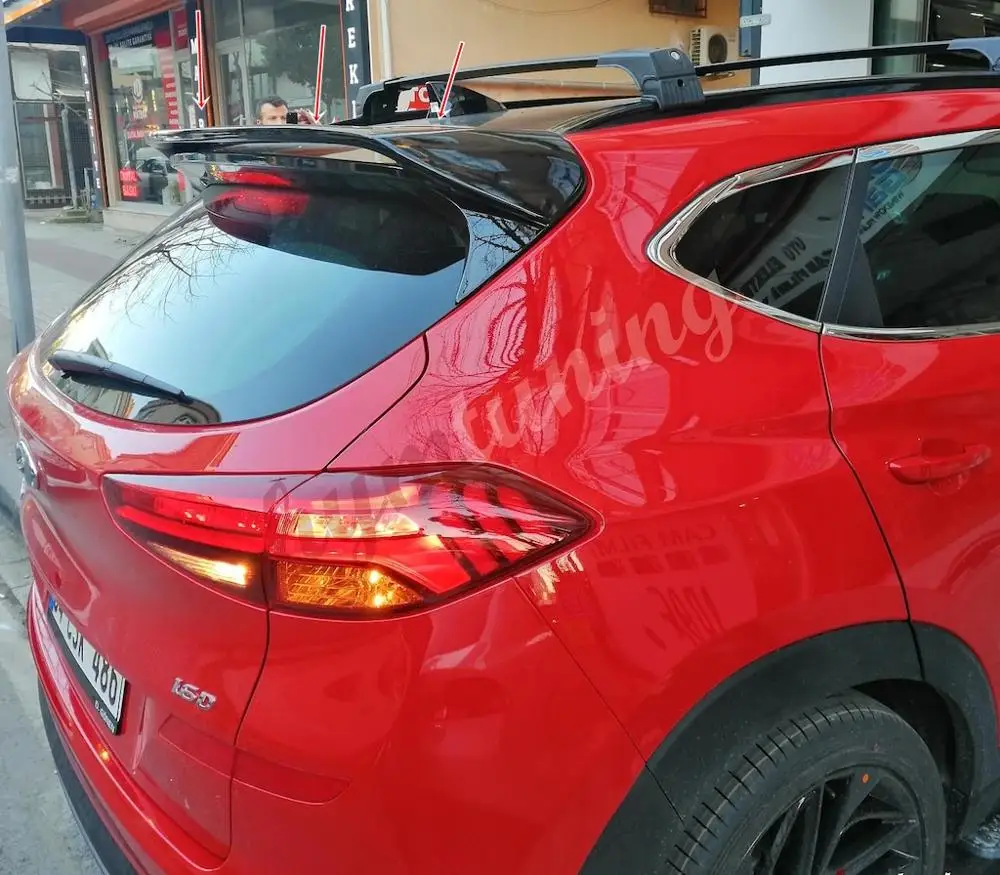 Волоконный спойлер для Hyundai Tuscon 2015 2016 2017 2018 2019 2020 окрашенные автомобильные