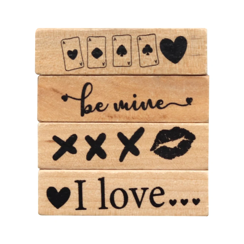 CRZCrafter штампы-набор резиновый штамп деревянная печать любовь поделки своими