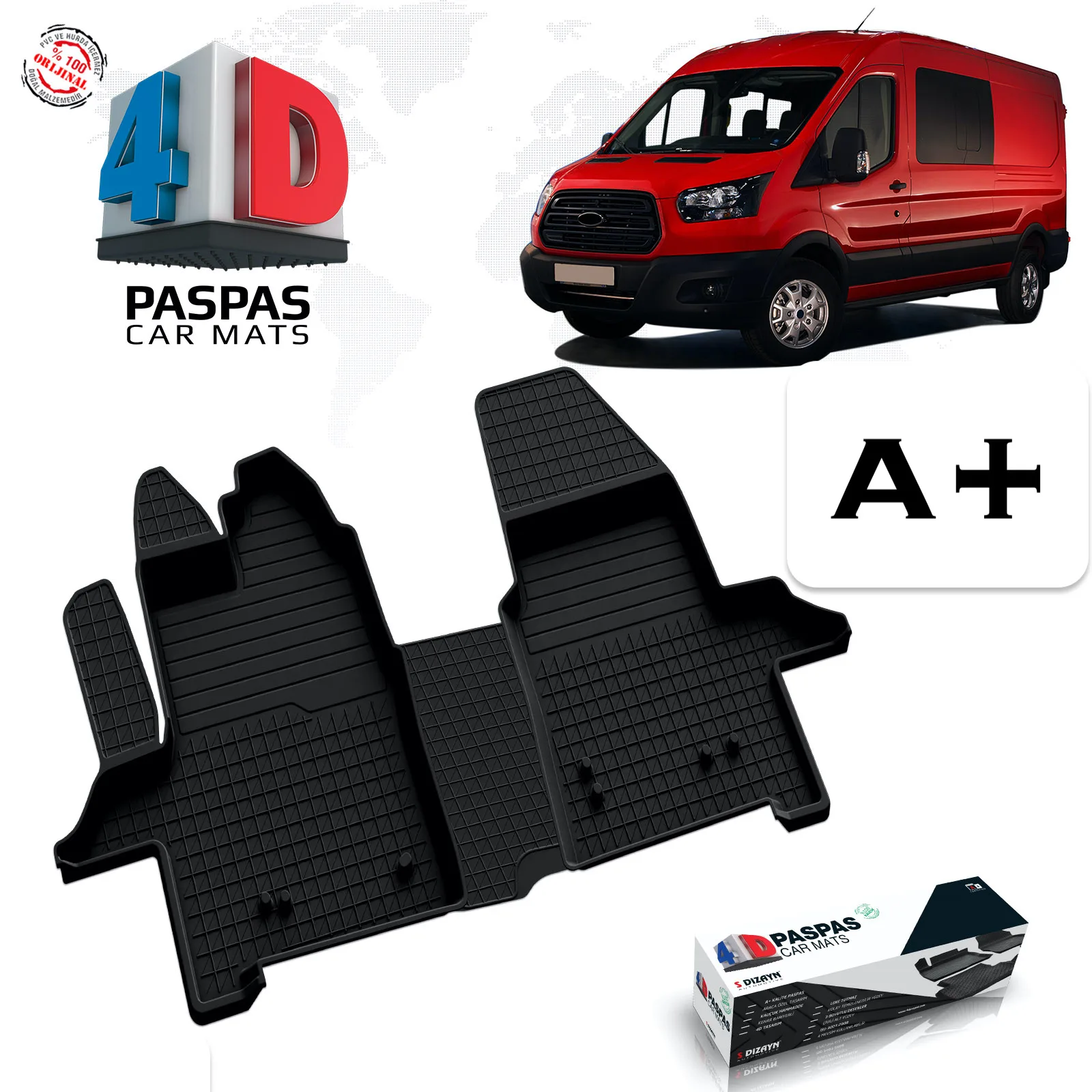 

FOR FORD TRANSIT DOORMAT SLIP-RESISTANT NEW MODEL CAR GOOD QUALITY 4D POOL COMMERCIAL ACCESSORIES 2014 2015 2016 2017 2018 2019 2020 2021 YEAR