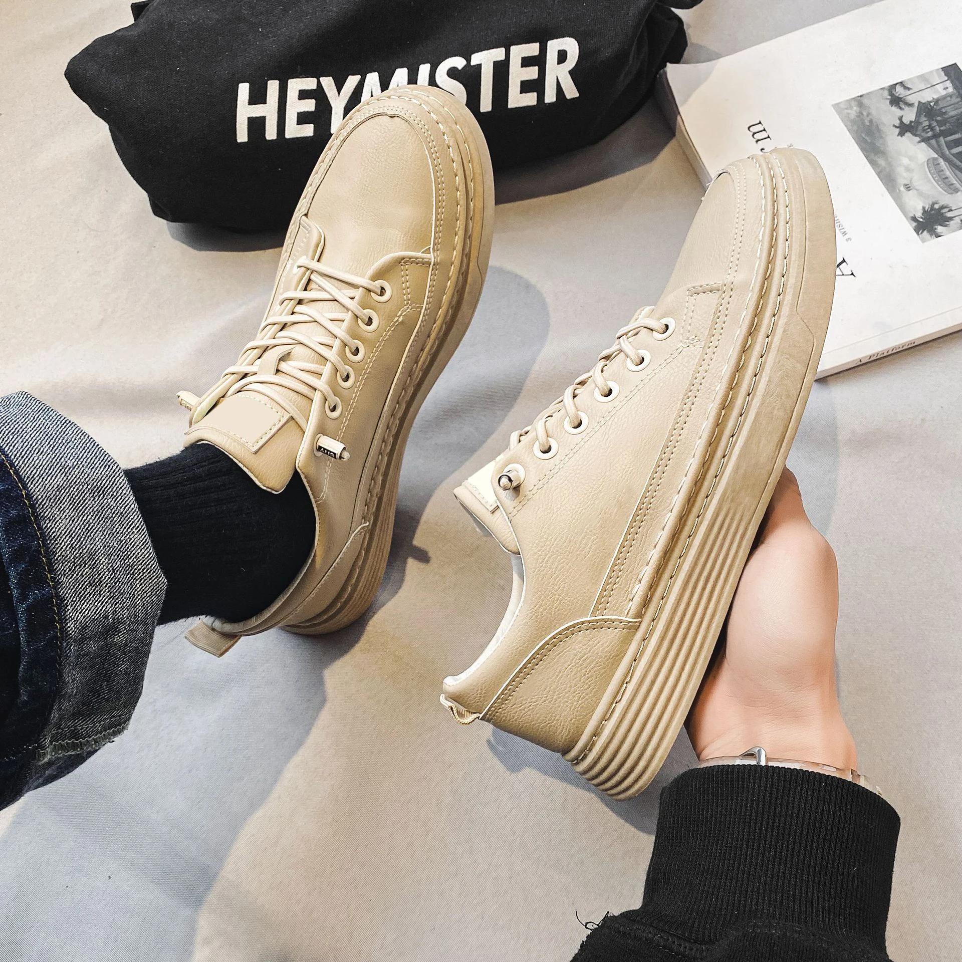 Новинка маленькая белая обувь для мужчин трендовая универсальная Весенняя Белая