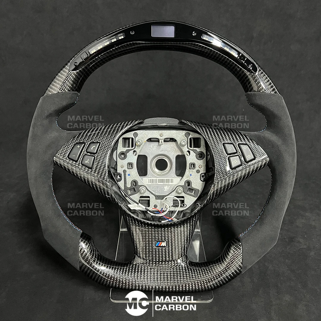 

100% Real LED Performance Carbon Fiber Steering Wheel Fit For BMW E60