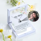 Проекция в виде сердца ожерелье с фото для женщин цепочка с фото на заказ кулон с персонализированным фото память для влюбленных ювелирные изделия подарок на день матери