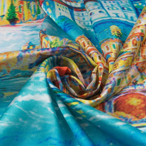 Платок женский шёлковый с принтом шейный и на голову размер 85х85 см Head Scarf women summer