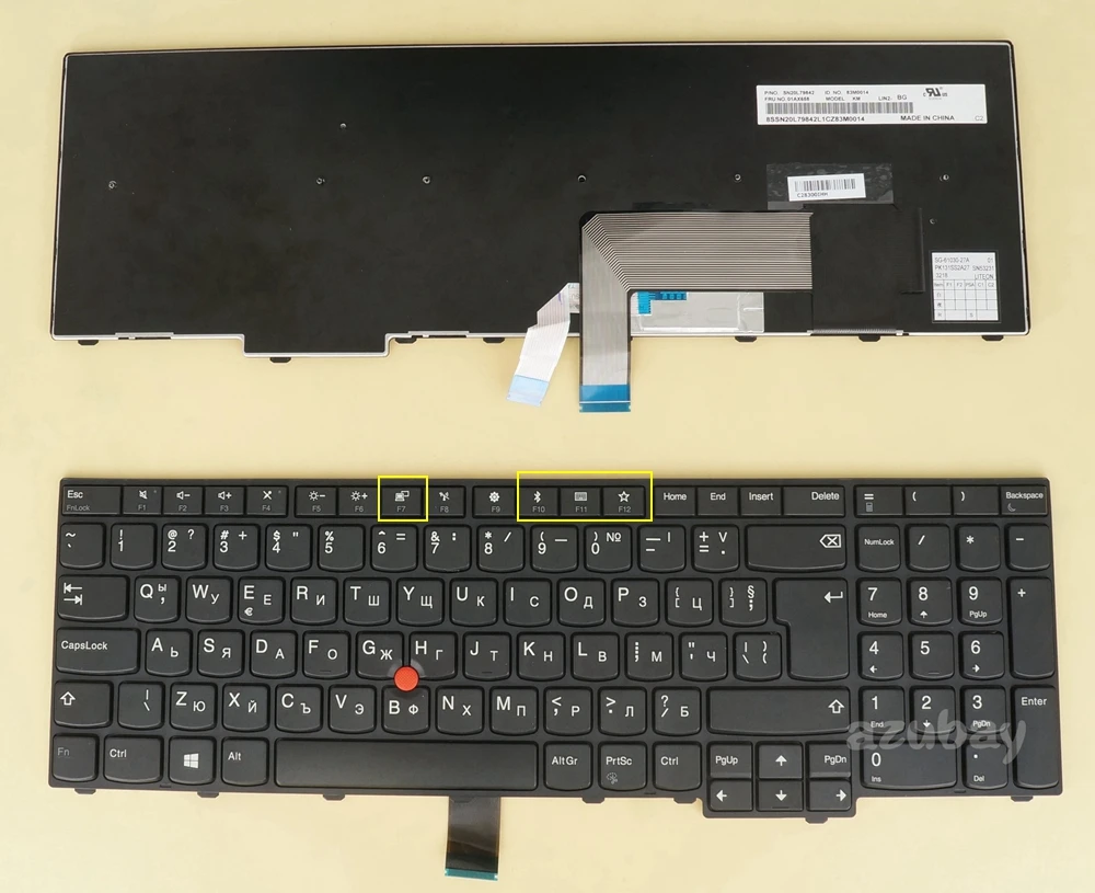 Болгарская клавиатура для Lenovo Thinkpad E531 E540 L540 L560 L570 W540 W541 W550 W550s T540 T540P T550 T560 P50s 01AX617