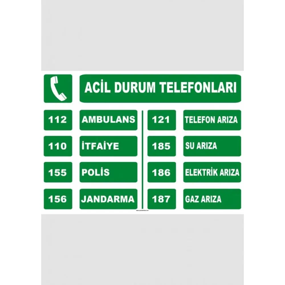 Acil Durum telefonlari-AT 1222