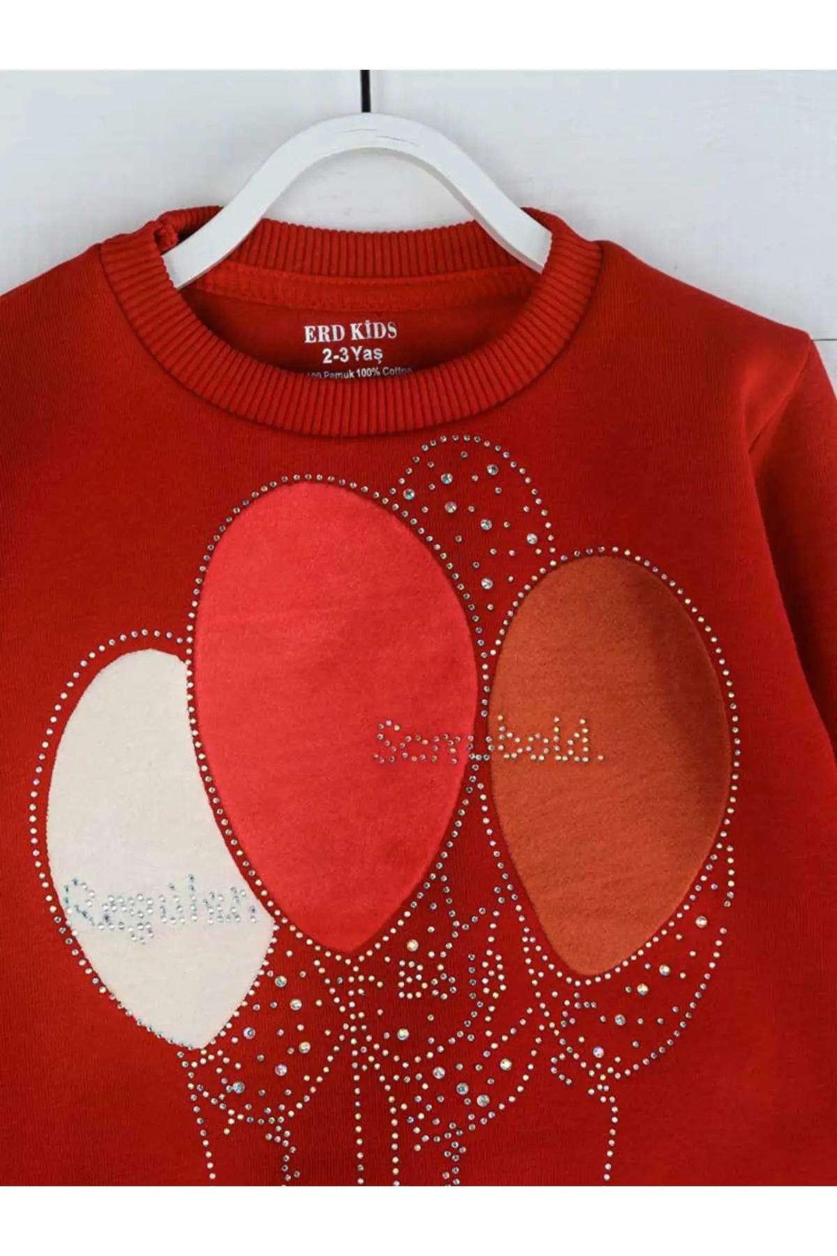 Пуловер для девочек детей подростков красный свитшот хлопковая ткань с принтом