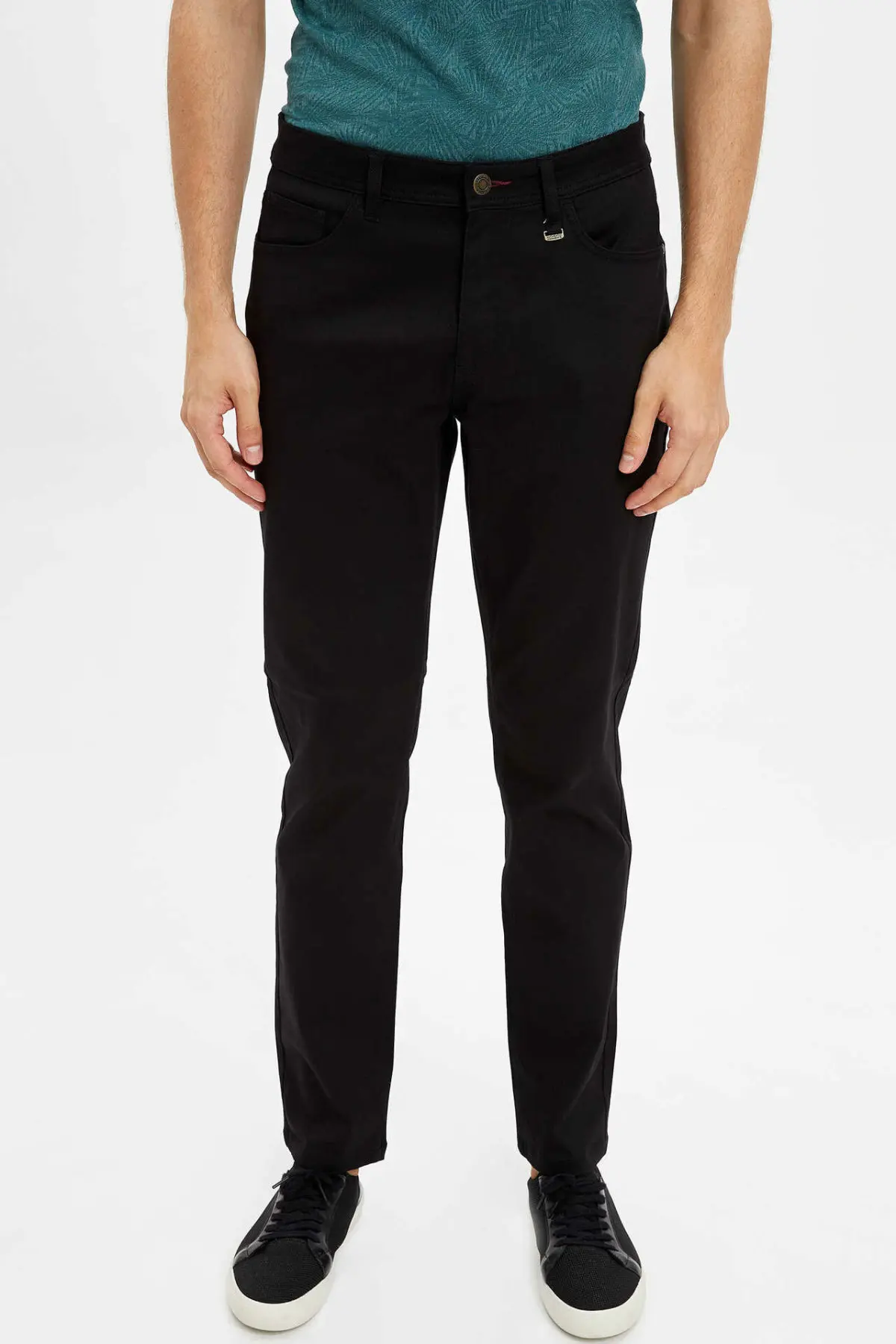 DeFacto осенние мужские модные прямые длинные брюки для мужчин однотонные Простые