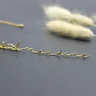 Простое Ожерелье с вертикальной подвеской с именем на заказ, персонализированные ювелирные изделия для мужчин, ручная работа, табличка с именем, минимализм, лучшие женские подарки дружбы