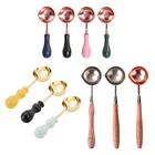 Электронная сигарета с защитой от горячего запечатывания, воск, ложка для плавления, винтажная деревянная ручка, электронная сигарета для скрапбукинга