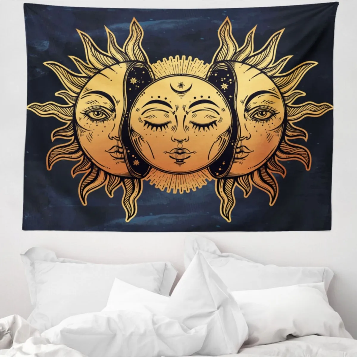 

Space Microfiber Large Wall Carpet Sun Face decorative home carpet blanket easy to hang high quality healthy soft polyester