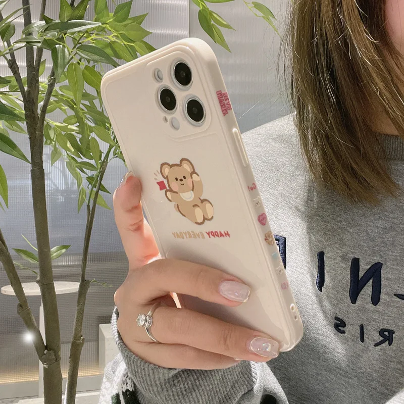 11 бетонный завод Xs Max Xr 12mini 7 плюс 12 с медведем из мультфильма мобильный