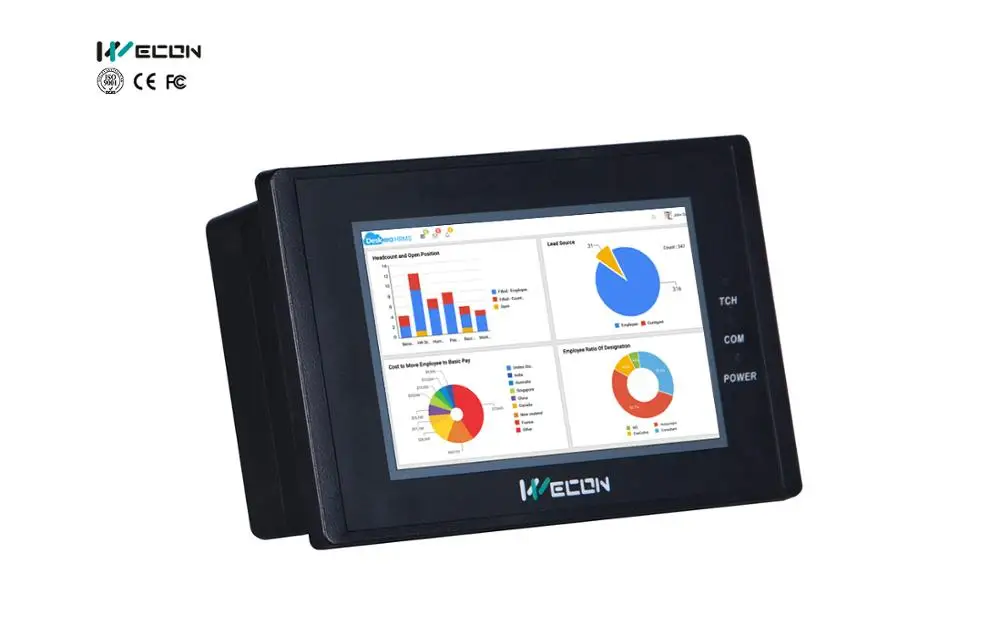 Сенсорный экран LEVI2043T Wecon HMI 4 3 дюйма поддержка RS232/ RS485/RS422|screen|screen 4.3screen touch |