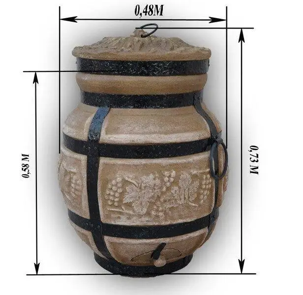Тандыр Змей Горыныч большой традиционный угольный керамика 48х48х73 с шампурами |