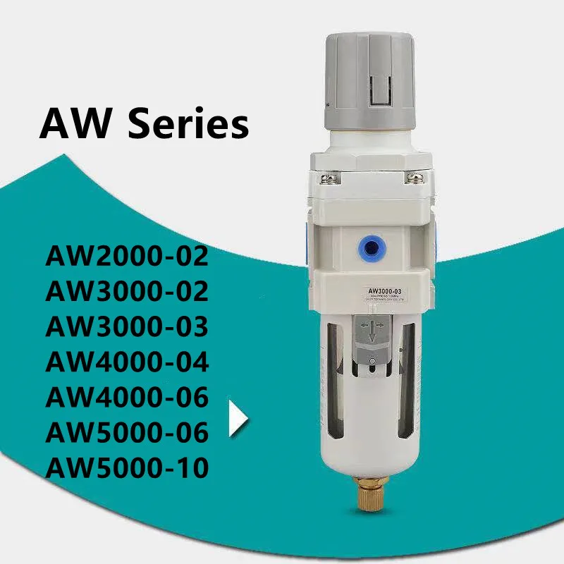 

AW2000-02 AW3000-03 AW4000-04 Air Oil Water Seperator Filter Air Controller Pneumatic Pressure Regulator Compressor Filter