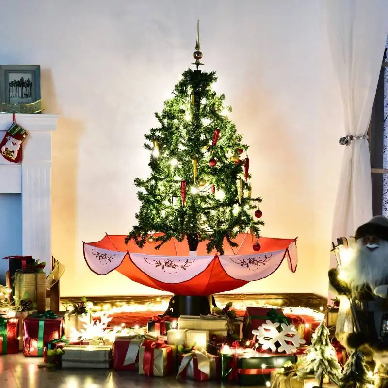 HOMCOM Рождественская елка 140 см ручной работы дерево с светодиодный свет 25 песнями