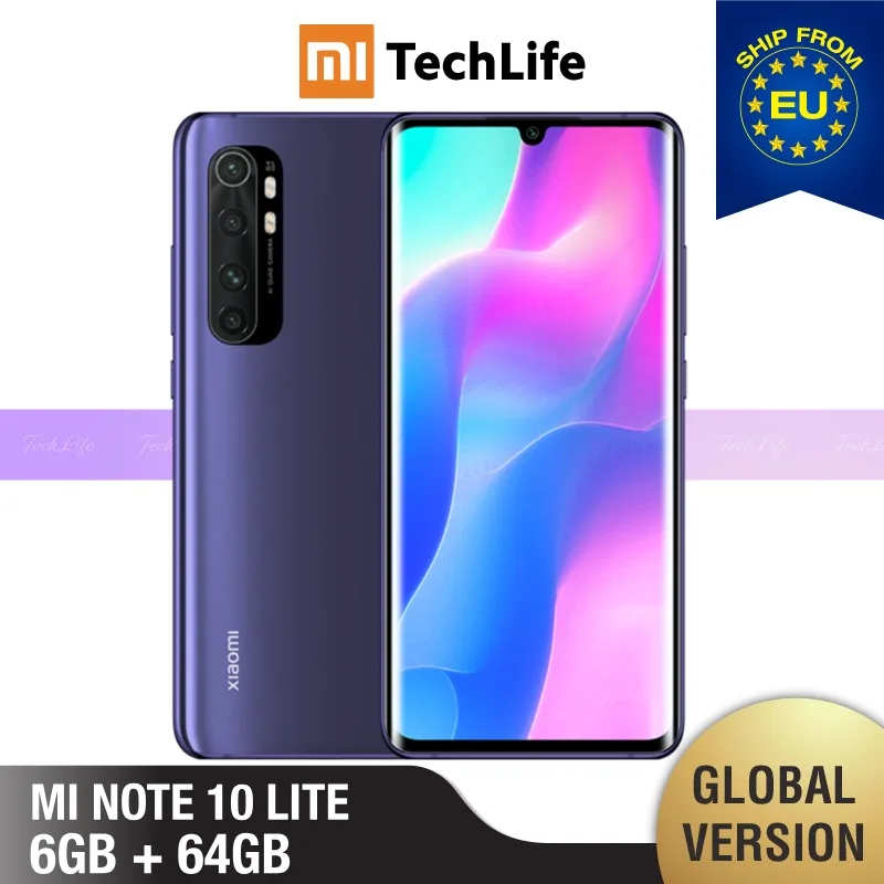 Глобальная версия Xiaomi Mi Note 10 Lite 6 Гб RAM 64 ROM (абсолютно новый/Герметичный) note10 note10lite