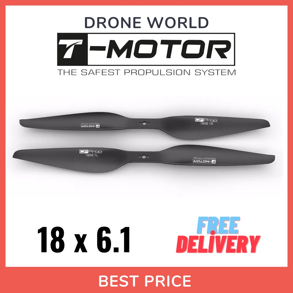 T Motor профессиональные P18 дюймовые CF prop * 6 1 ''Лучшая цена CW + CCW полированные
