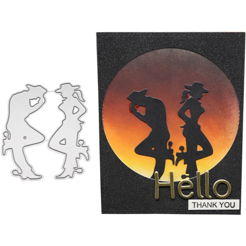 Металлические трафареты для танцев мужчин и женщин скрапбукинга сделай сам