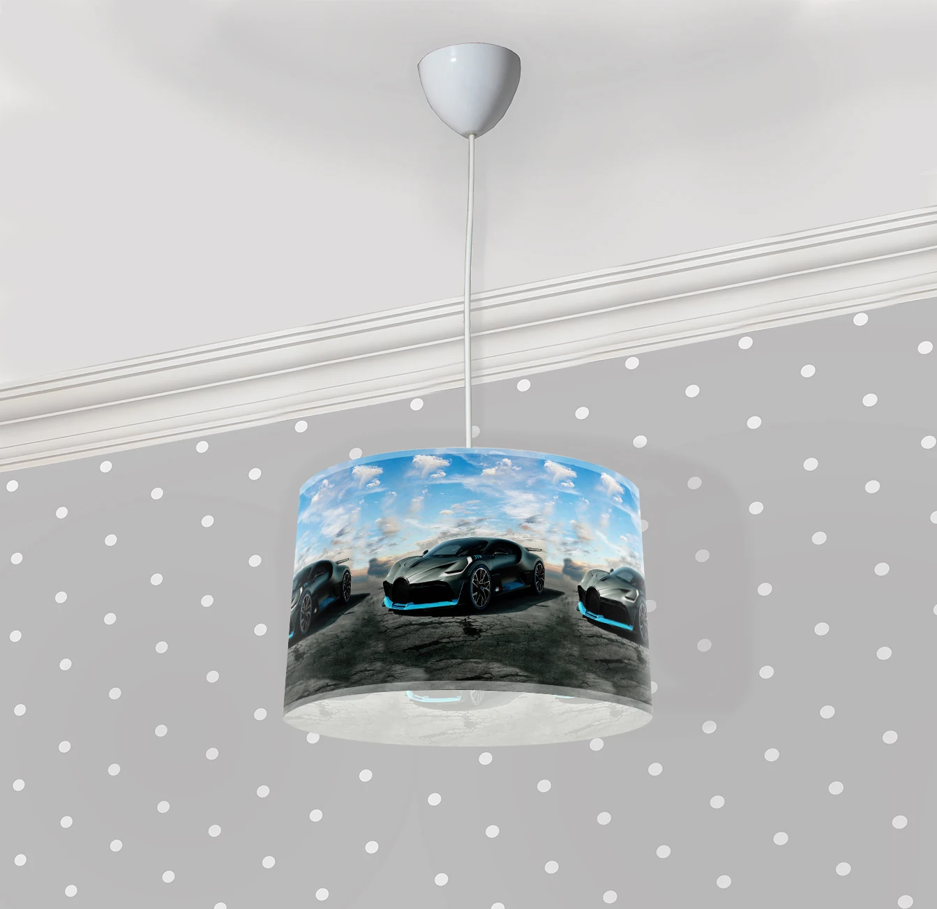 

Child Bedroom Pendant Lamp Chandelier orange round black line black pink chandelier