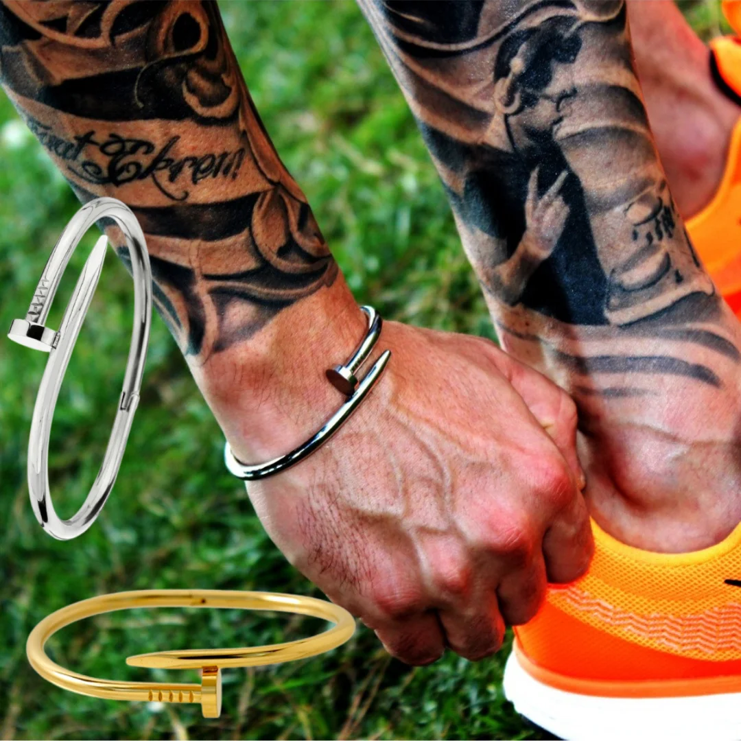 

Unisex Nail Model Stainless Steel Bracelet Gold Plated Silver Plated Men Women accessories New fashion style 2021