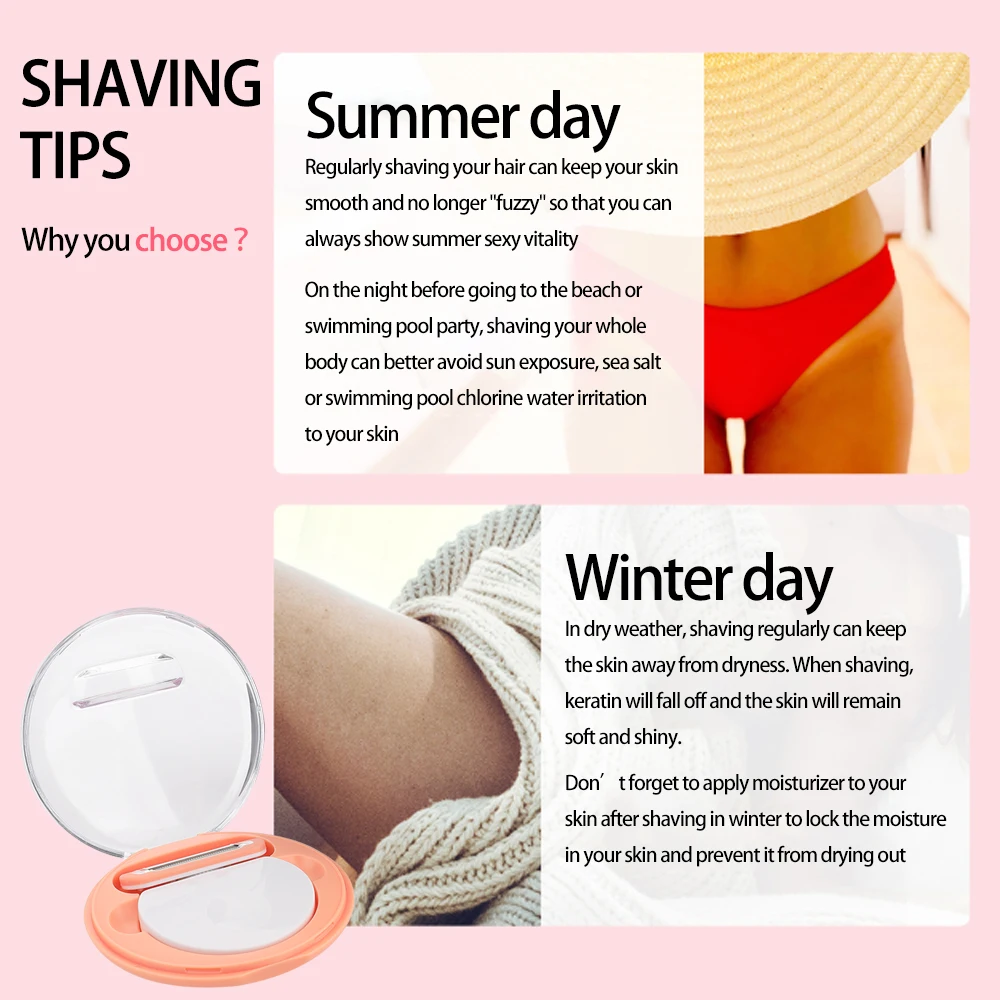 

Mini Body Facial Hair Remover Handheld Painless Epilator Safety Neck Leg Hair Removal Device Body Shaver Razor Depiladora