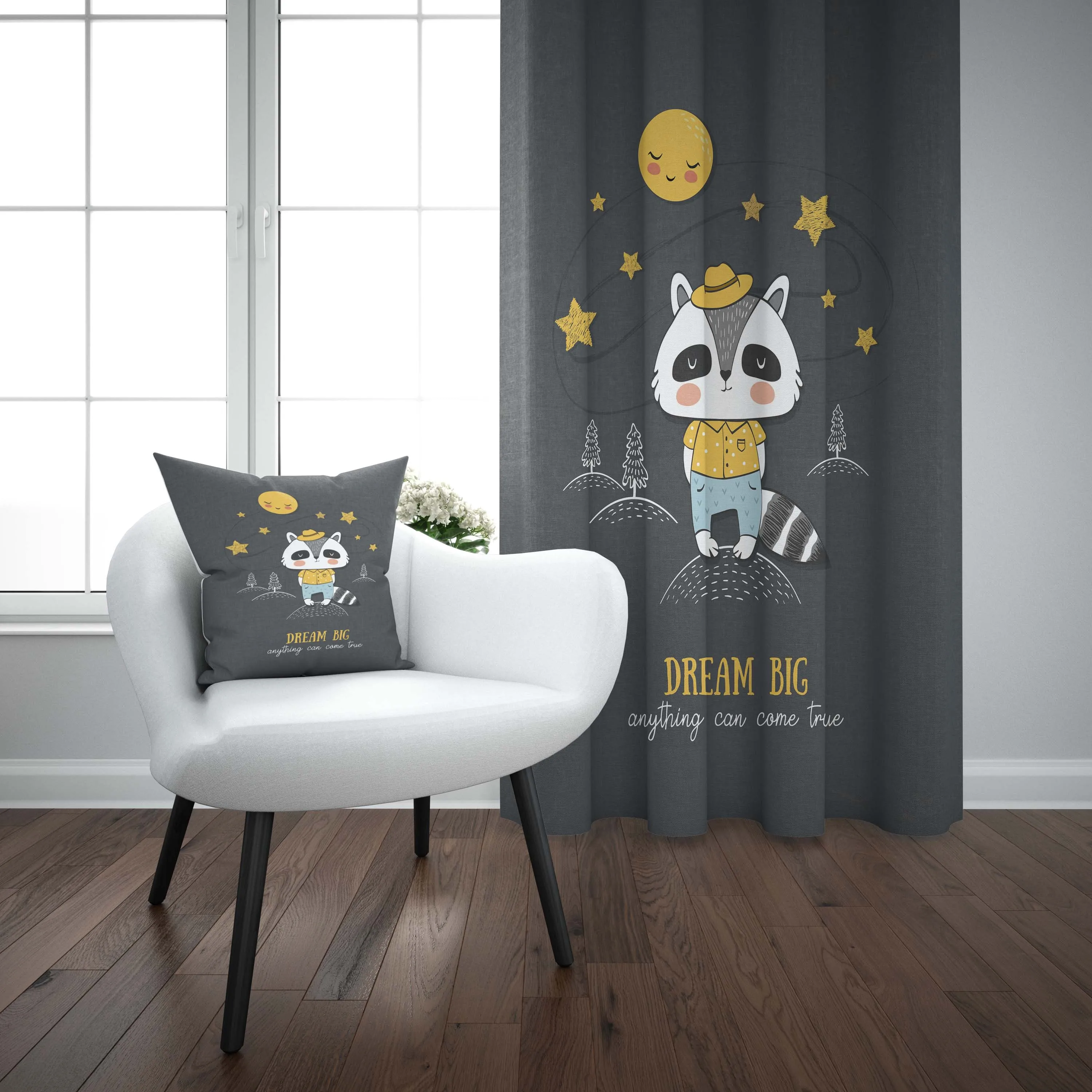 Еще звезды с изображением забавных милых енот 3d печать дети детские для малышей