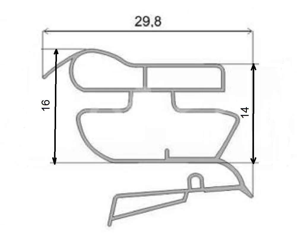 Уплотнитель 57*39 см Stinol Indesit Ariston Whirlpool C00854007 | Бытовая техника