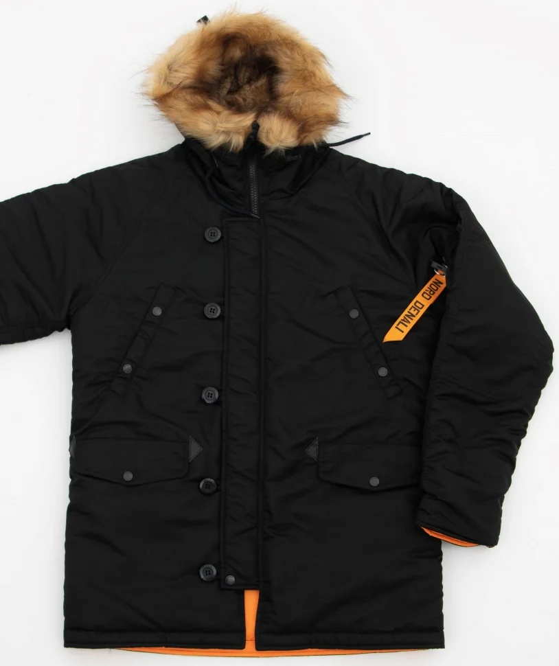Куртка аляска Nord Denali Husky black/orange | Мужская одежда