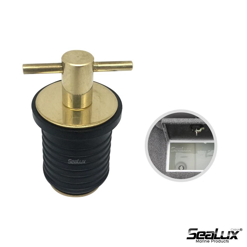 

Sealux Brass Screw Type Compression Plug Drain Plug Boat Marine Coolers Hulls Expandable Rubber 1.25 inch for Yacht