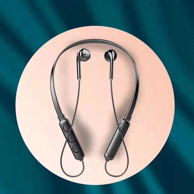 new style hanging neck sports wireless bluetooth headset earphone binaural running mini neck hanging music earplugs free global shipping