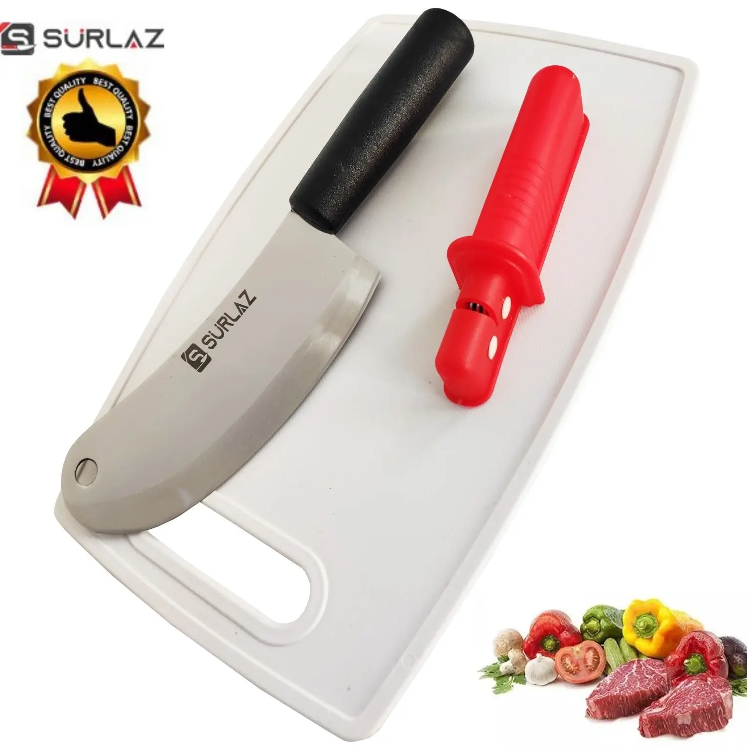

Kitchen Knife Set Cleaver Knife Sharpener Kitchen Knives Stainless Steel Meat Cutter 3Pcs Handmade Kitchen Knife סט סכיני מטבח