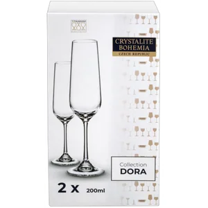 Набор бокалов CRYSTALITE BOHEMIA Dora дшампанского 200 мл 2шт